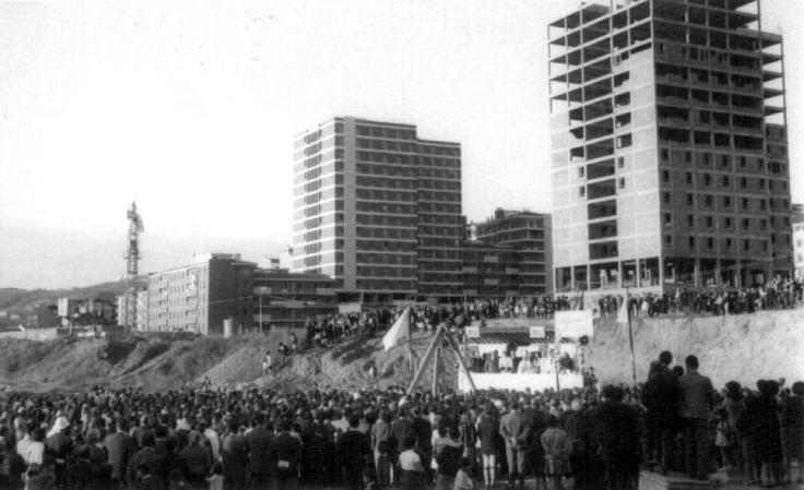 Octubre de 1966 .1ª piedra de la nueva iglesia de San Francisquito 2