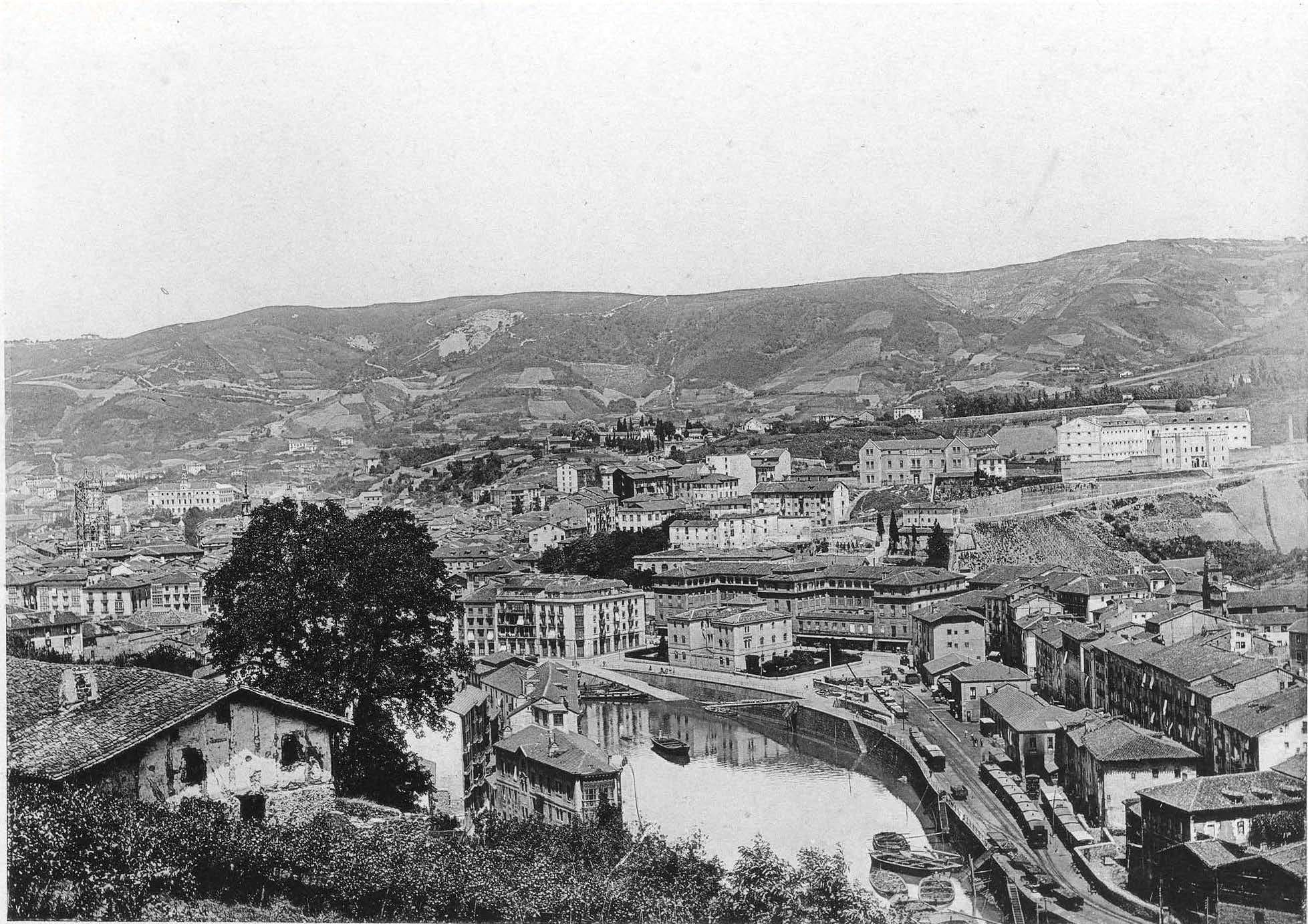 Bilbao, vista desde las Minas del Moro 1890 . Hauser y Menet (Madrid)