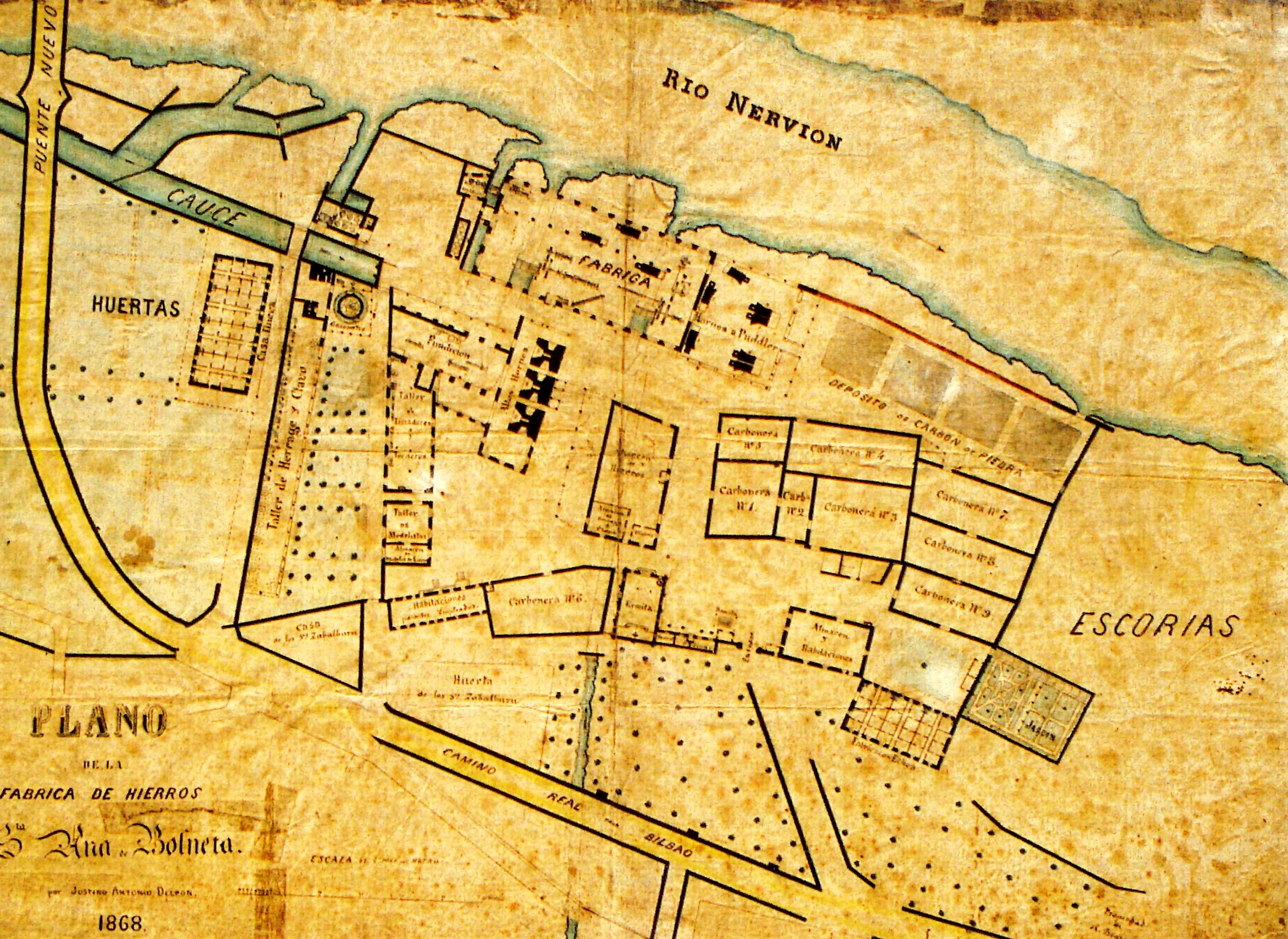 Plano de la fábrica 1868