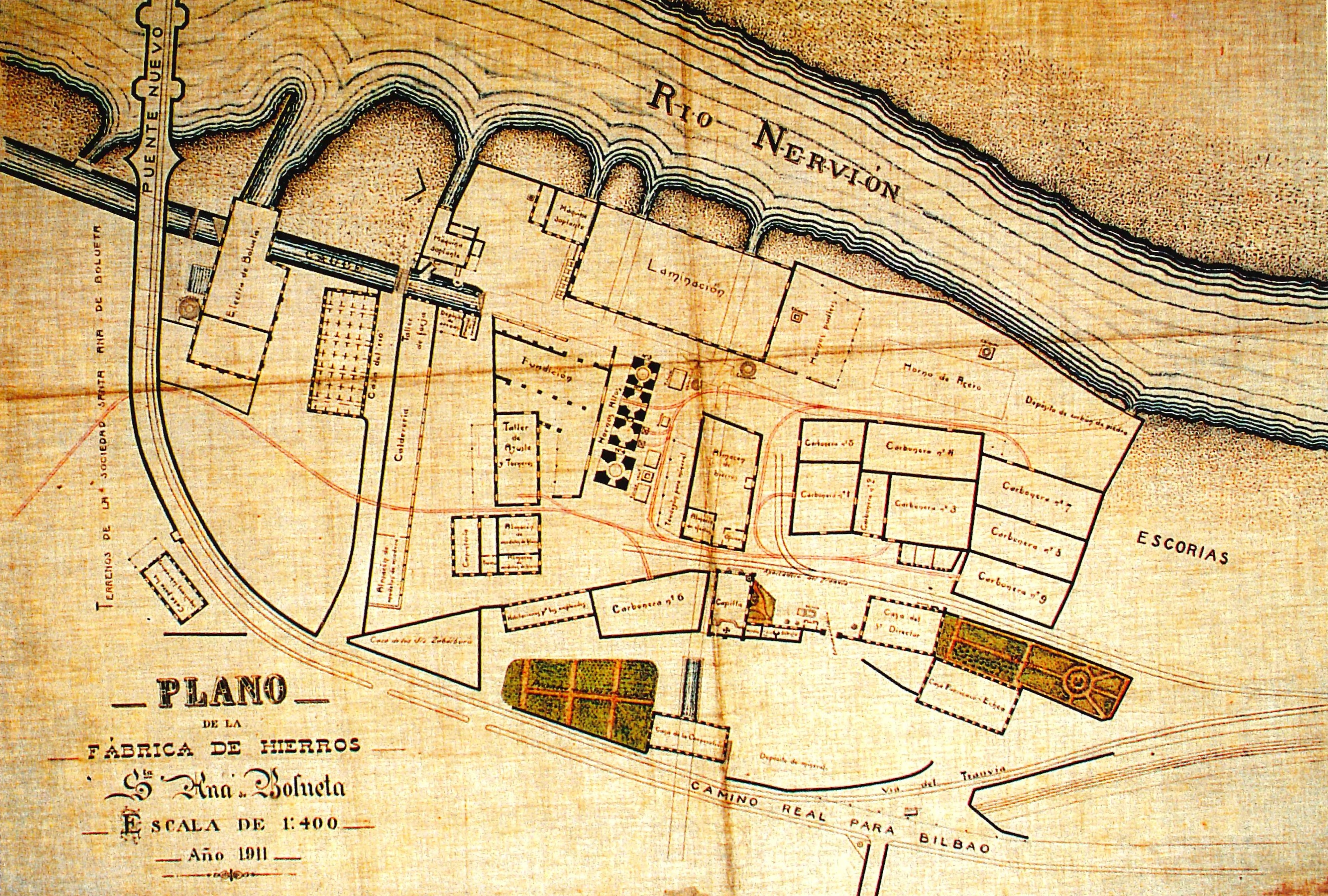 Planos de la fábrica en 1911