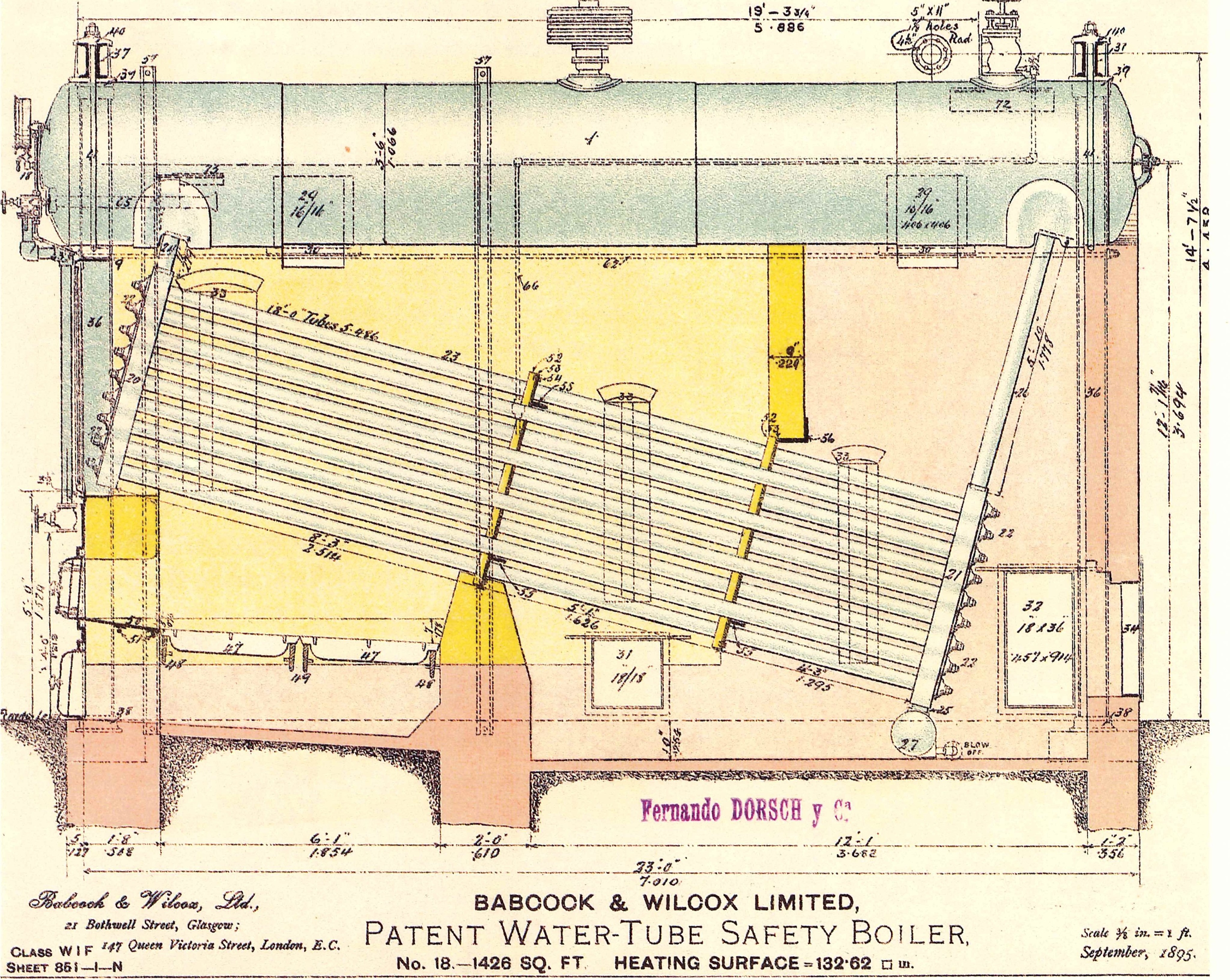 Planos para la nueva caldera para la electra