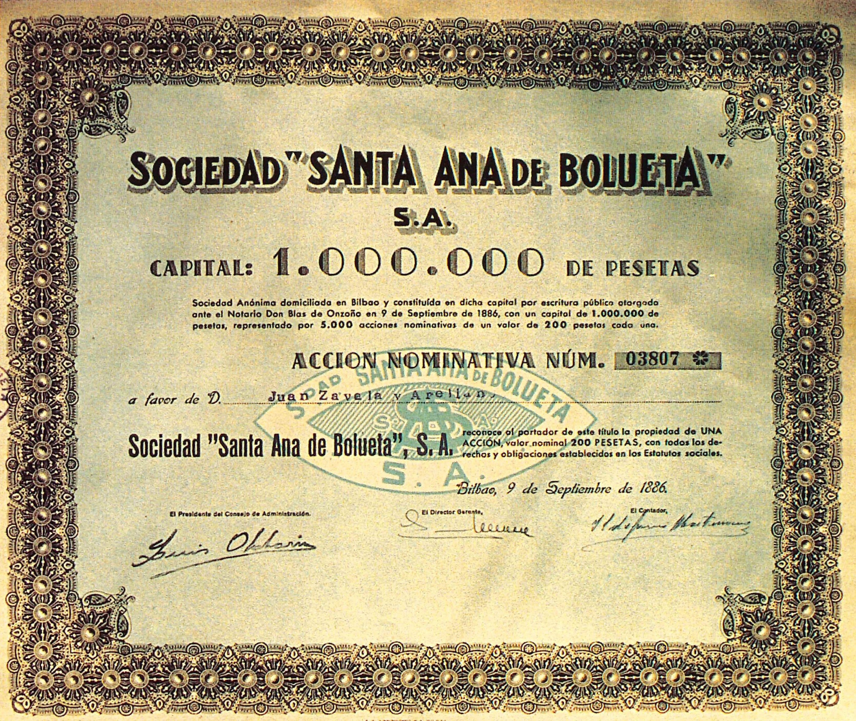 Una acción de la empresa