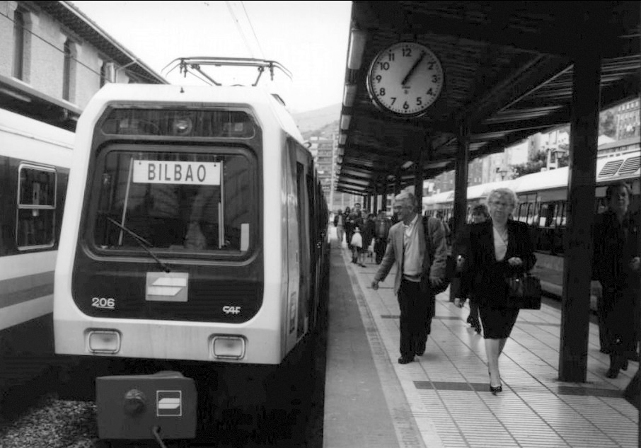 Andén de la estación de Atxuri en 1966
