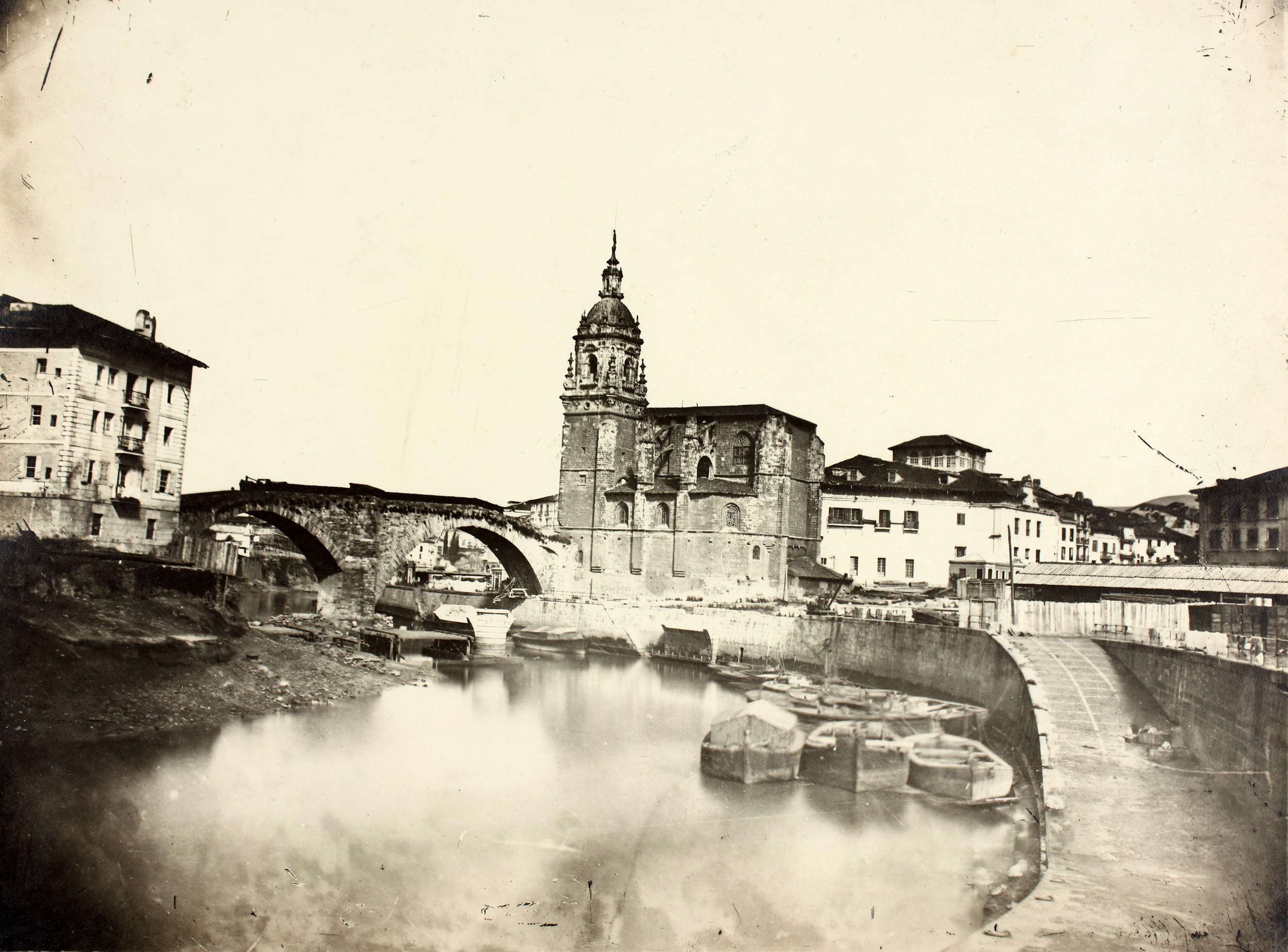 Muelle Ibeni. 1874 Foto Carlos Monney. Bilboko Udal Artxiboa
