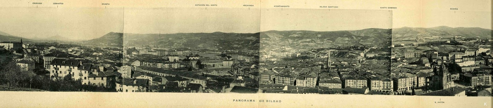 Panorámica de Bilbao año 1890