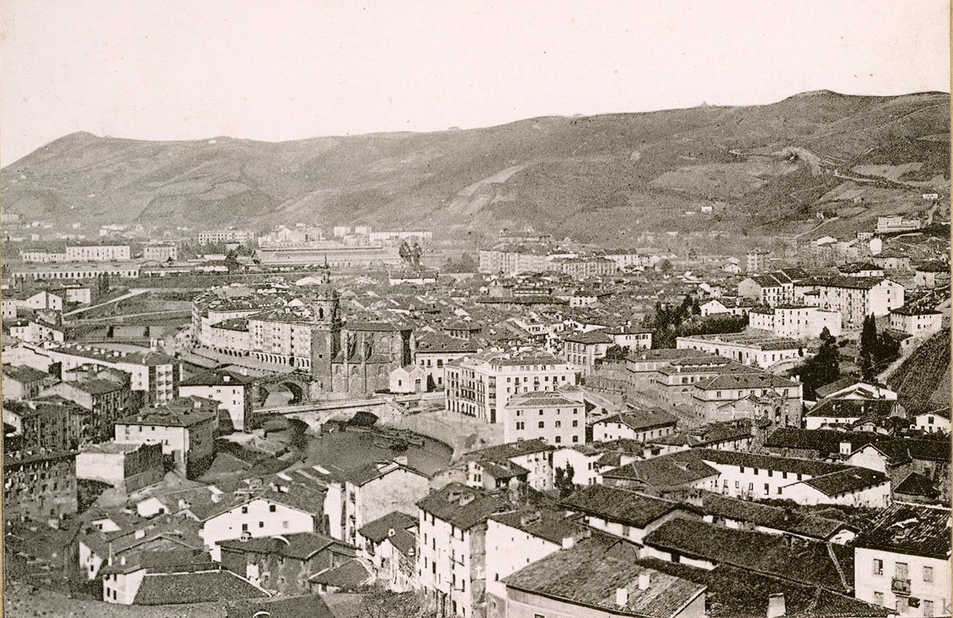 Vista general de Bilbao, ca 1890