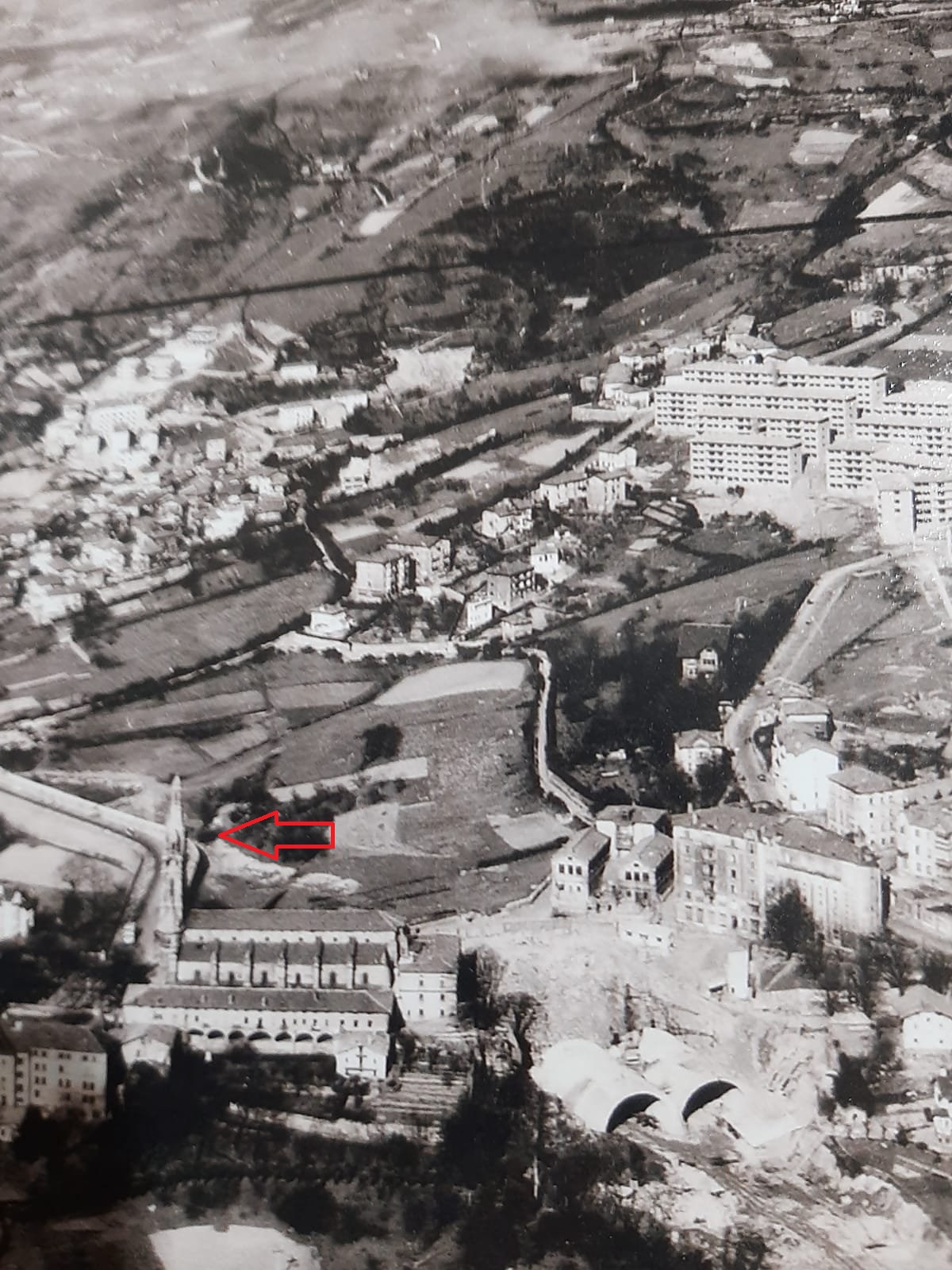 Indicación de dónde está la curva