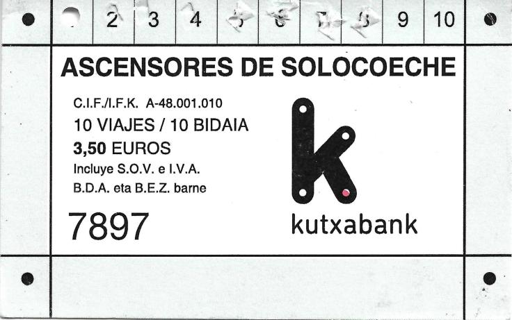 Bono 10 viajes Ascensor