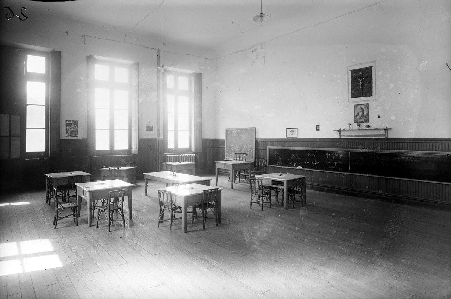 Aula de la Escuela Solokoetxe de Bilbao. 1947