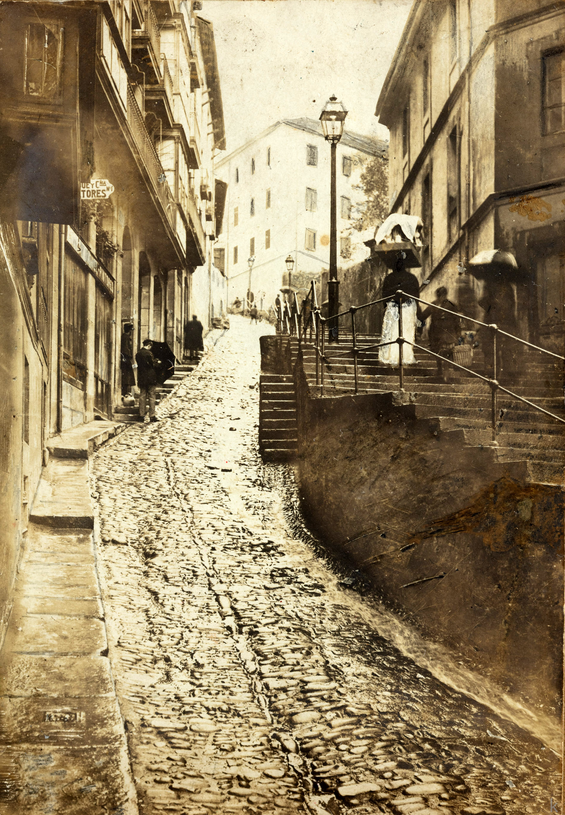Calzadas de Mallona Ca. 1910 Foto Casa Lux. Bilboko udal artxiboa