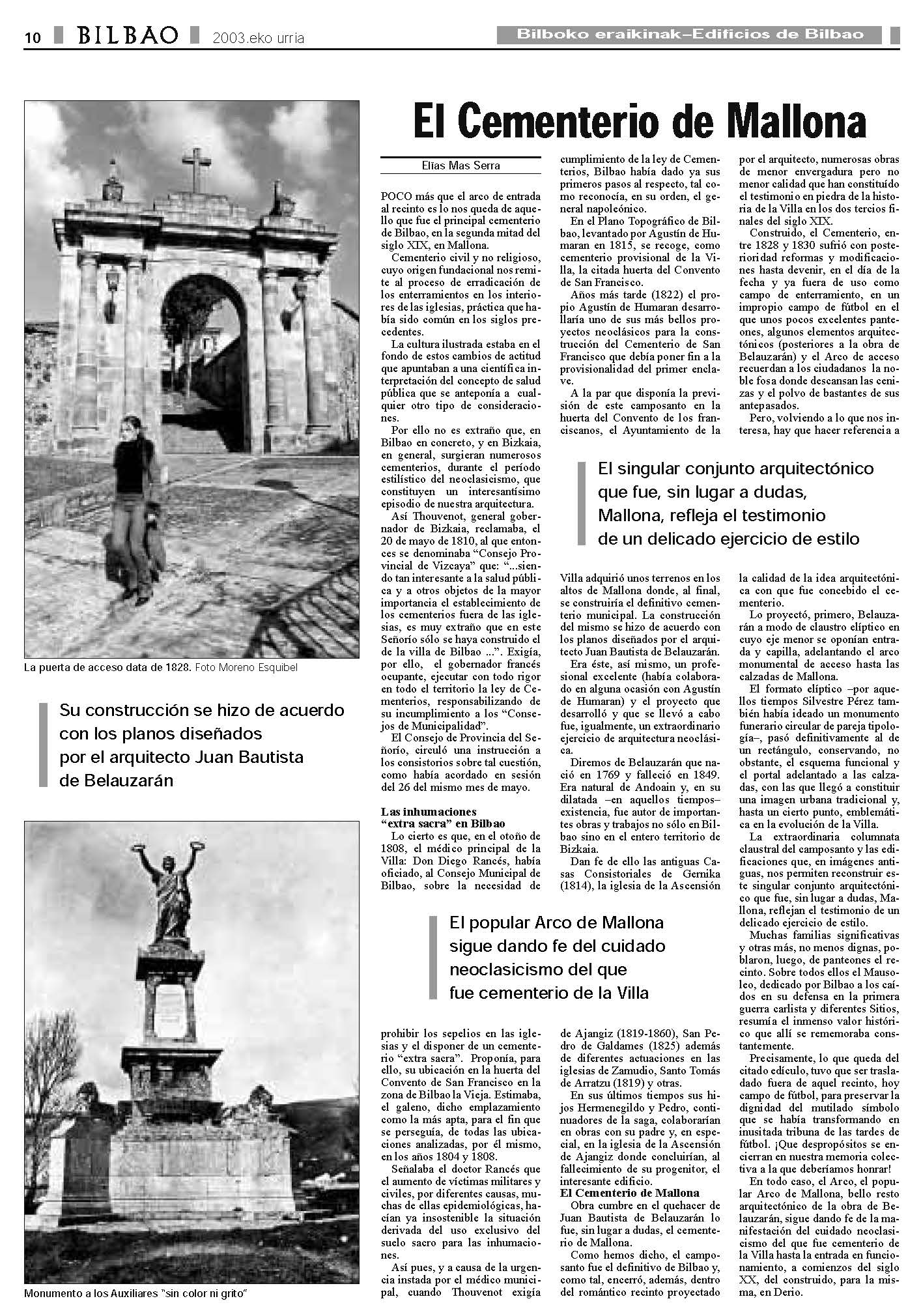 Páginas desdePeriódico Bilbao Octubre 2003