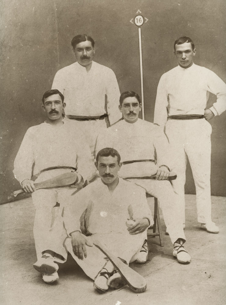 Cinco históricos pelotaris del "Leño" a principios del S. XX e